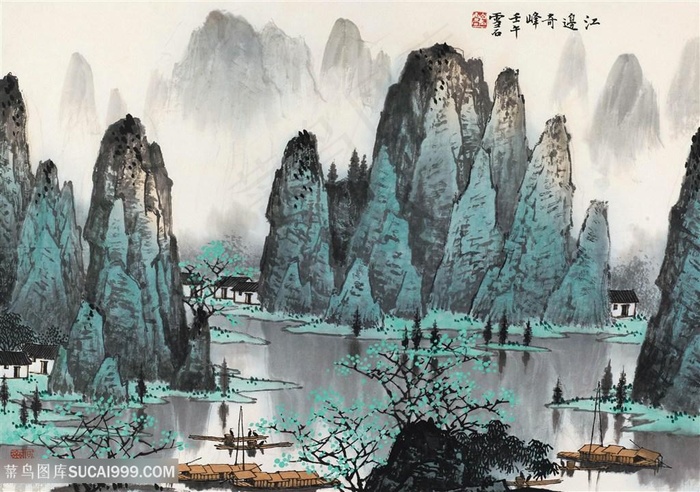 白雪石巍峨山脉高清艺术挂画