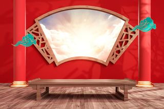 中国风古典背景红色喜庆新年主图背景