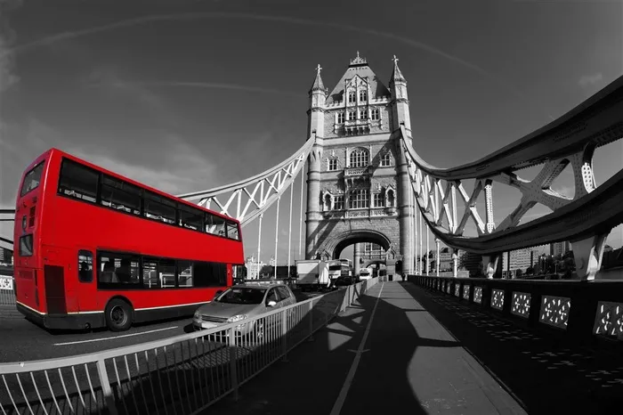 美丽的英国伦敦双层巴士