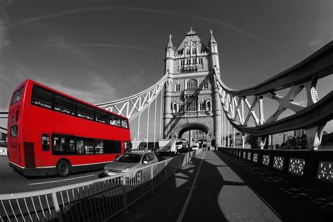 美丽的英国伦敦双层巴士