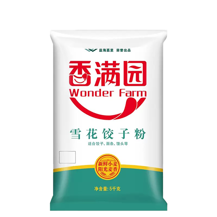 香满园雪花饺子粉5千克超市商品白底图免抠实物摄影png格式图片透明底