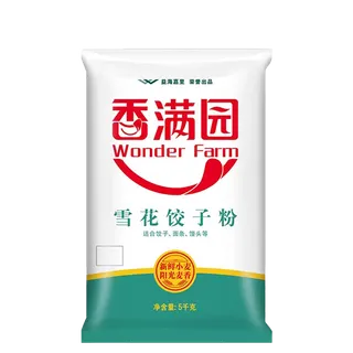香满园雪花饺子粉5千克超市商品白底图免抠实物摄影png格式图片透明底