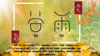 谷雨二十四节气海报设计