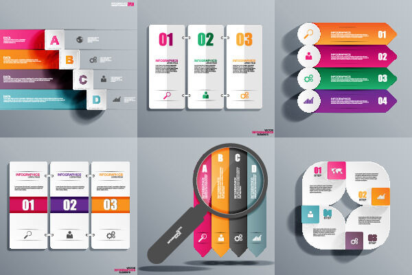 ppt素材3d数据图表模板可视化图形统计标签矢量图标模型ai源文件
