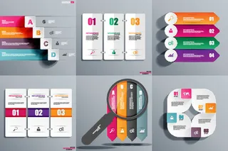 ppt素材3d数据图表模板可视化图形统计标签矢量图标模型ai源文件