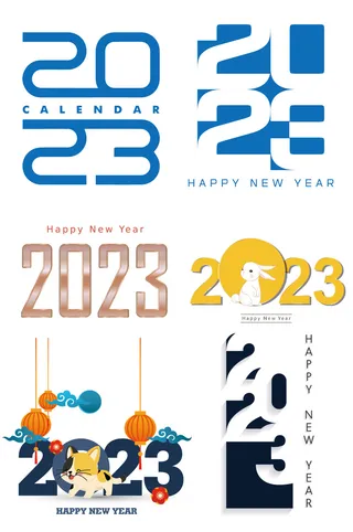 AI矢量2023年字体设计