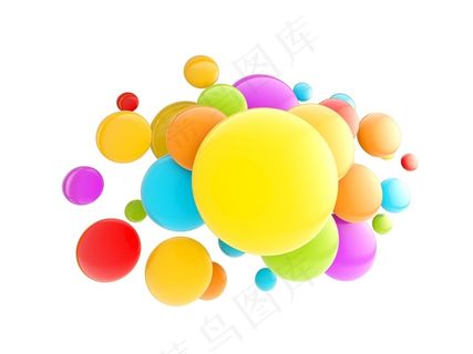 多彩立体圆形重叠背景高清图片