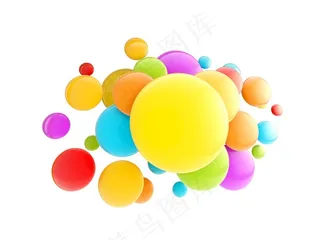 多彩立体圆形重叠背景高清图片
