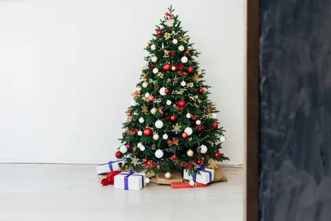 圣诞节圣诞壁炉圣诞树室内场景(87)