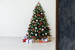 圣诞节圣诞壁炉圣诞树室内场景(87)