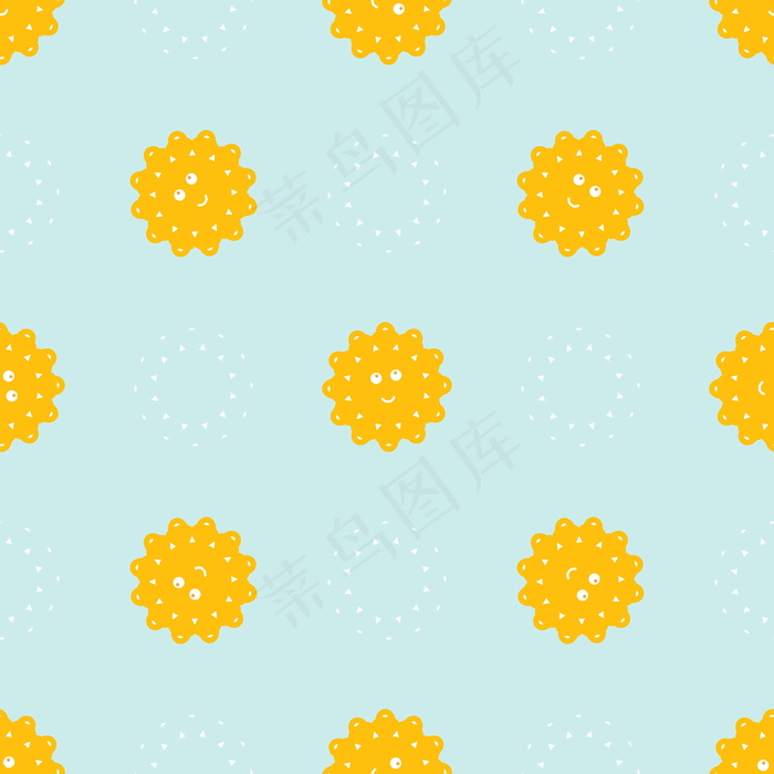 淡雅卡通花纹背景图片