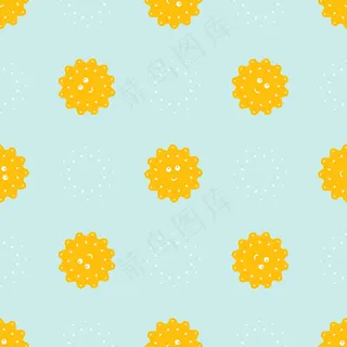 淡雅卡通花纹背景图片