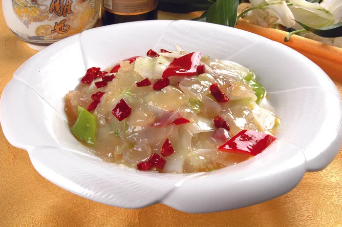 川菜湘菜高清菜谱  白菜炒蜇头
