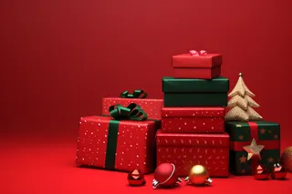 圣诞礼物红色节日摄影图