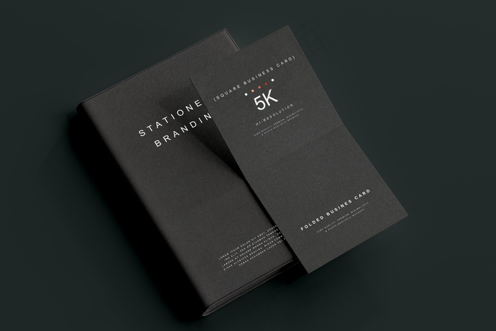 高端暗黑文具类文创VI样机模板