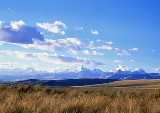 清澈天空草原背景云层云彩
