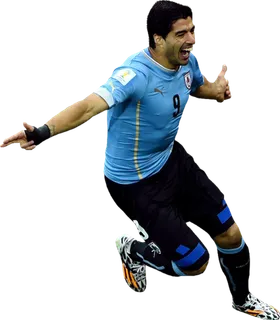 足球运动员踢球射门免抠