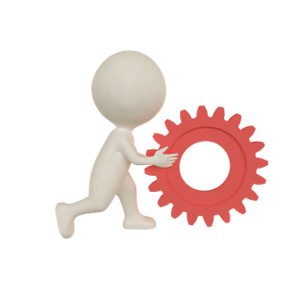 3D商务小人合作火柴人办公白领团队小黑人元素PNG设计素材模板