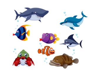 海洋生物卡通