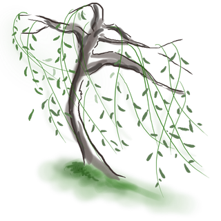 清明元素古风中式清明节山水画中国风