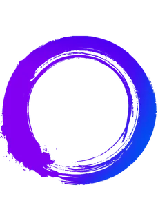 紫色水墨圆圈卡通少儿兴趣班