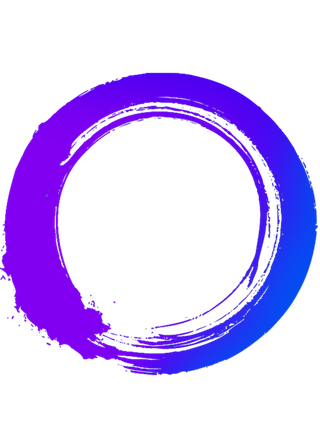 紫色水墨圆圈卡通少儿兴趣班