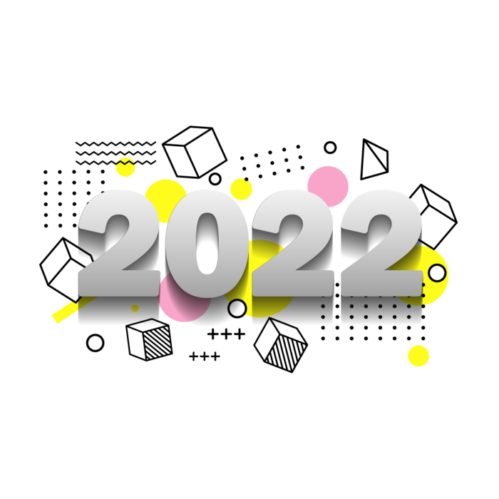 2022新年艺术创意字体虎年3D立体标题数字文字png免抠字素材