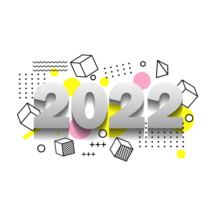 2022新年艺术创意字体虎年3D立体标题数字文字png免抠字素材
