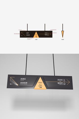 园区区域吊牌园区指引吊牌导视牌