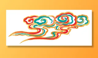 中国风中式国潮敦煌云纹祥云插画图案云朵云彩元素PSDAI设计素材