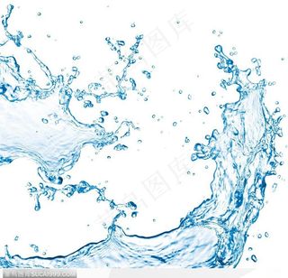 溅起的不规则水花