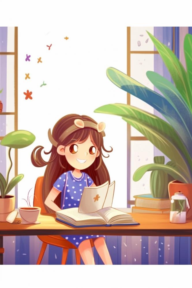 学生在书桌开灯读书复习海报素材背景