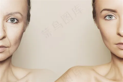 年华老去的外国美女模特创意图