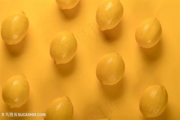 柠檬摄影图片黄色立体底纹背景