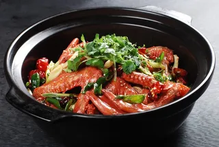干锅美食焖锅湘菜麻辣香辣纸锅干锅鸭掌翅