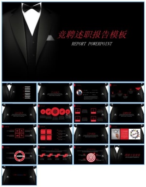 个人简历竞聘述职报告ppt模板预览图