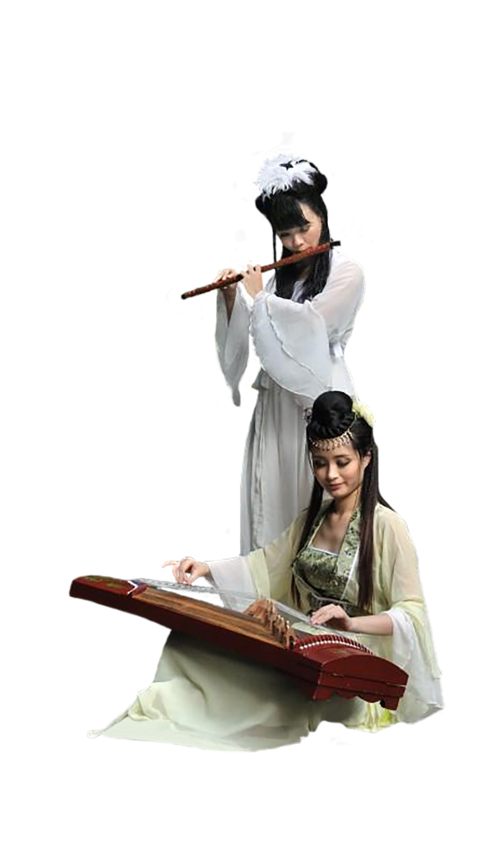 02 (10)免抠元素 免抠摄影 美女 人物 服装 古风 演奏