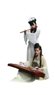 02 (10)免抠元素 免抠摄影 美女 人物 服装 古风 演奏