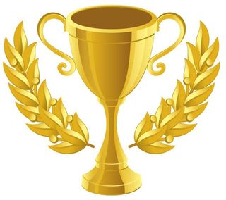矢量金色奖杯