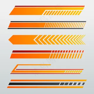 高清矢量  线条 页眉