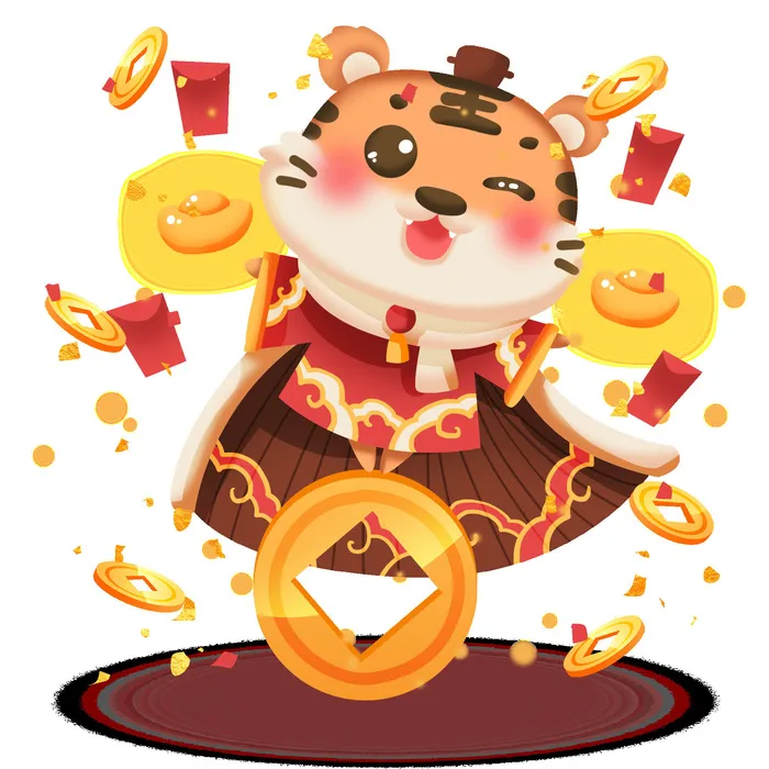 可爱2022年虎年吉祥物卡通形象新年海报元素AI矢量图PSD分层设计素材psd模版下载