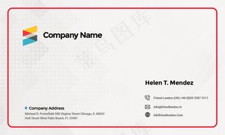 白色公司名片模板psd简约黑白