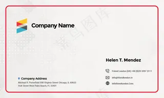 白色公司名片模板psd简约黑白