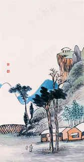齐白石山水作品国画图片