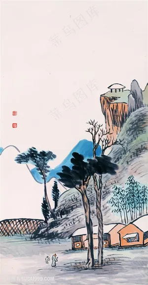 齐白石山水作品国画图片 齐白石山水作品国画图片