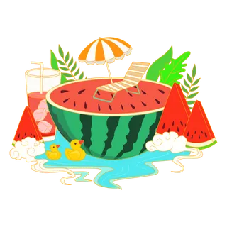 夏日西瓜素材