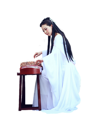 06 (9)免抠元素 免抠摄影 美女 人物 服装 古风 演奏