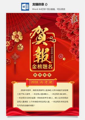 2022企业公司销售业绩年终大捷军令喜报word文档设计素材模板预览图