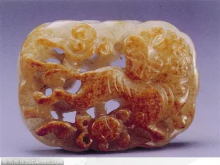 中华传统工艺-褐色老虎玉器