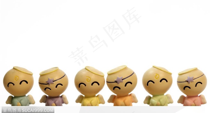 生活印象-一排漂亮的笑容小人